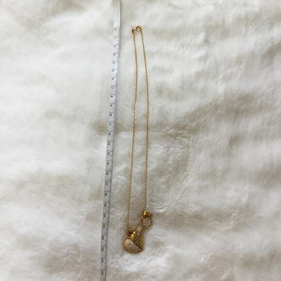 Crystal Gold Keychain w/ Heart Necklace - Picture 6 of 8